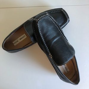 Steve Madden black leather Moc Toe shoes for men